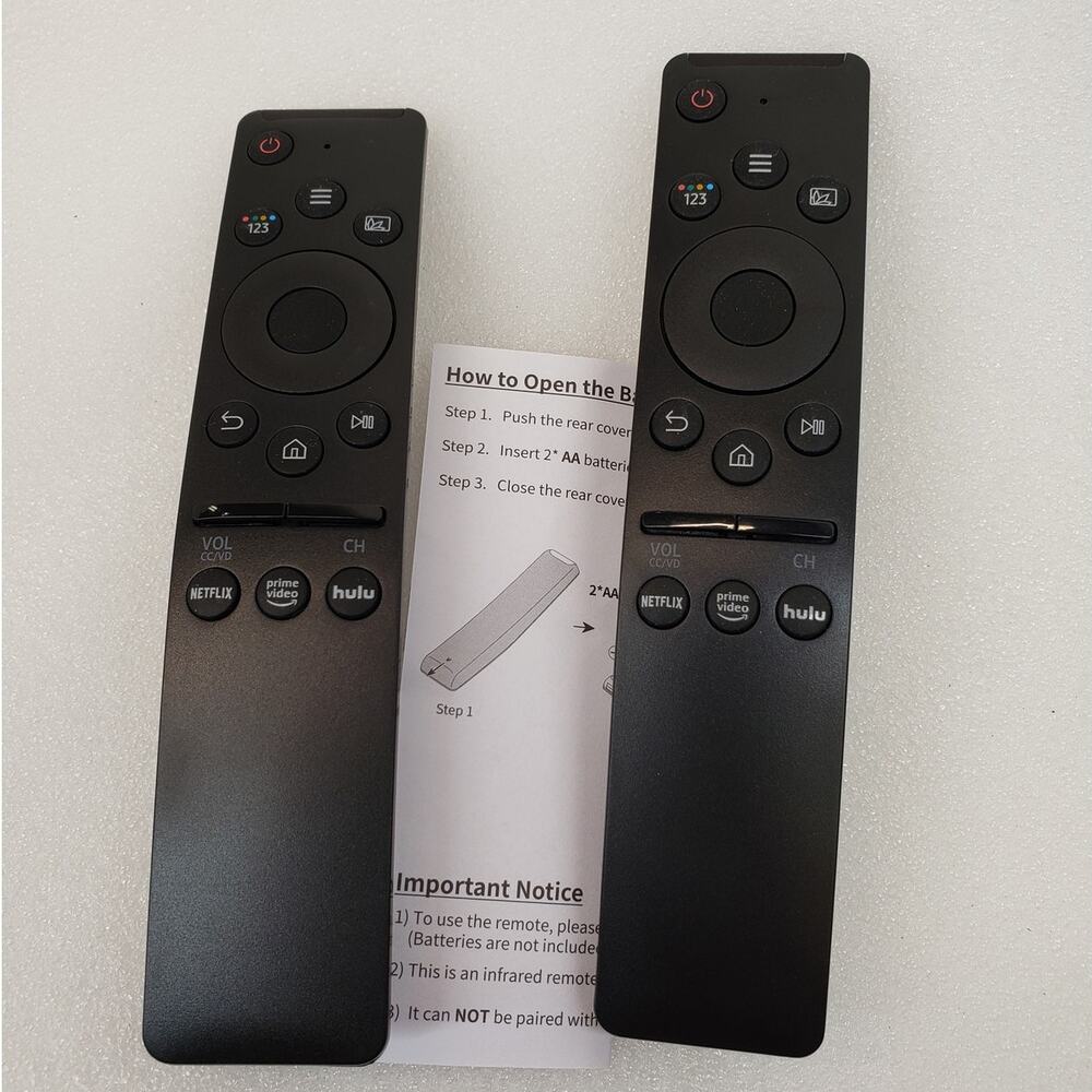 2-Pack Replacement IR Remote Controls for Samsung Smart TVs with APPS Hotkeys